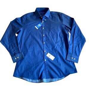 Vince Camuto Blue Button Down Long Sleeve‎ Shirt – New With Tags